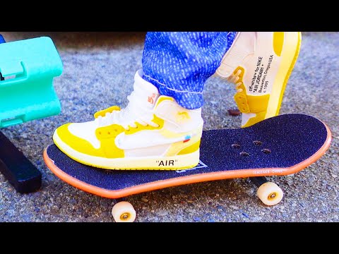 Finger Skateboard | Tech Deck Street Hits Traffic Stop | UFO Finger Skateboarding | Flick Trix